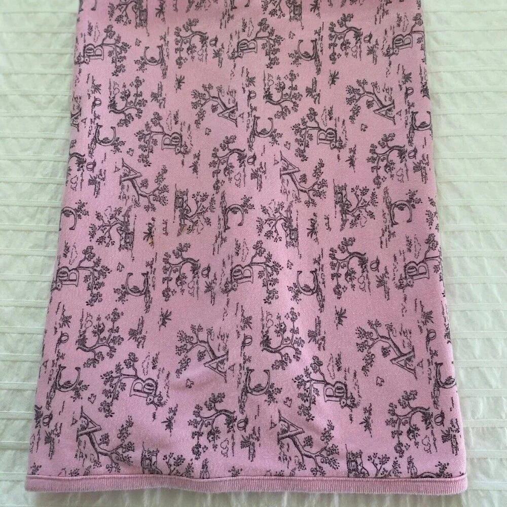 Starting Out Pink White ABC Toile Baby Girl Blanket Lovey Cotton 24